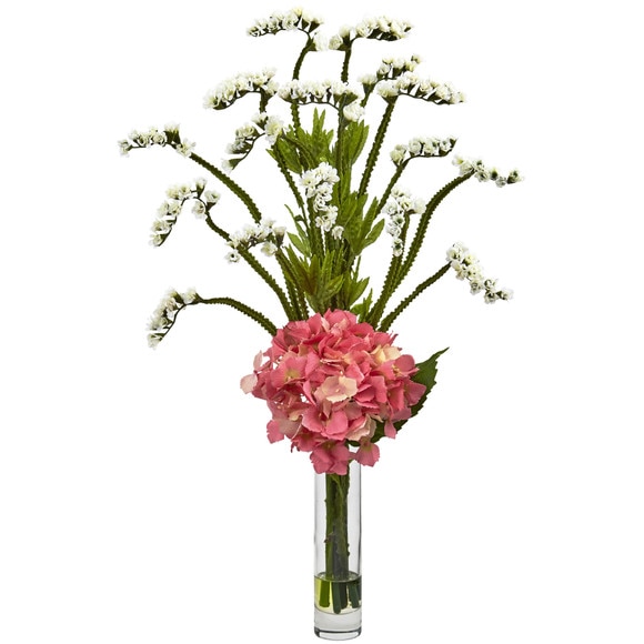 Hydrangea and Statice Bud Arrangement - SKU #1422-PW - 3